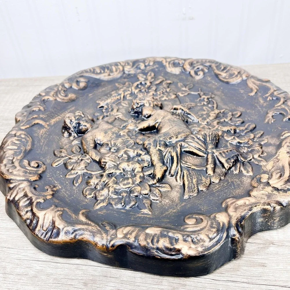 Vintage Cherub Wall Hanging: Gothic Home Decor